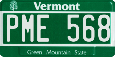 VT license plate PME568
