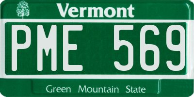 VT license plate PME569