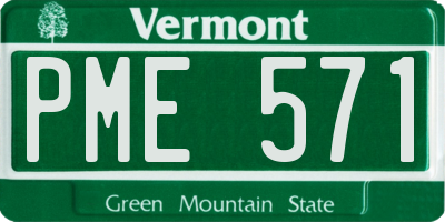 VT license plate PME571