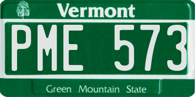 VT license plate PME573