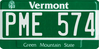 VT license plate PME574
