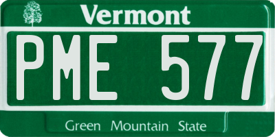 VT license plate PME577