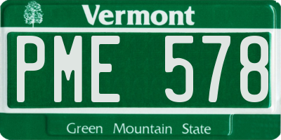 VT license plate PME578