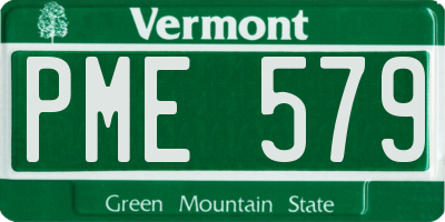 VT license plate PME579