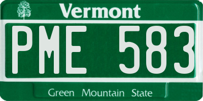 VT license plate PME583