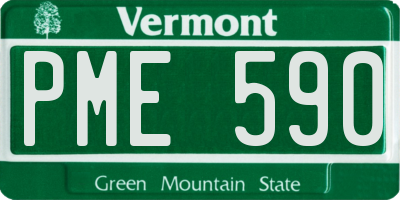 VT license plate PME590