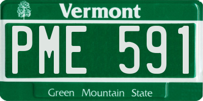 VT license plate PME591