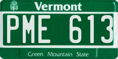 VT license plate PME613