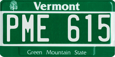 VT license plate PME615