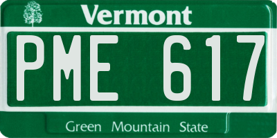 VT license plate PME617