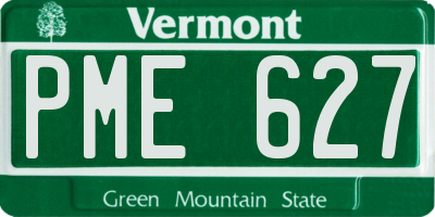 VT license plate PME627