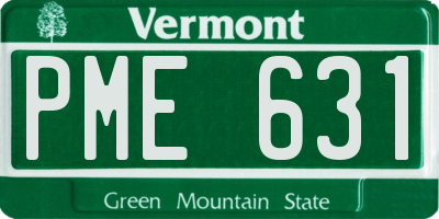 VT license plate PME631