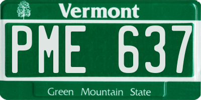 VT license plate PME637