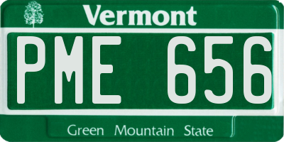 VT license plate PME656