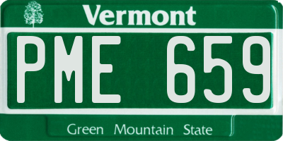 VT license plate PME659