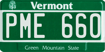 VT license plate PME660