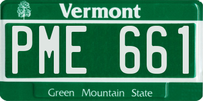 VT license plate PME661