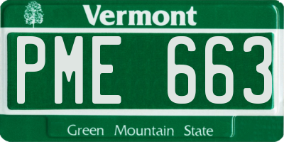 VT license plate PME663