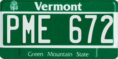 VT license plate PME672