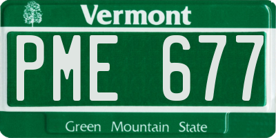 VT license plate PME677