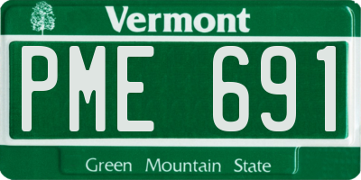 VT license plate PME691