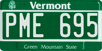 VT license plate PME695
