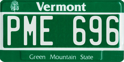 VT license plate PME696