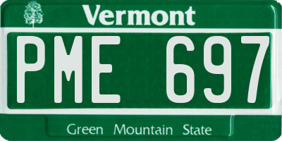 VT license plate PME697