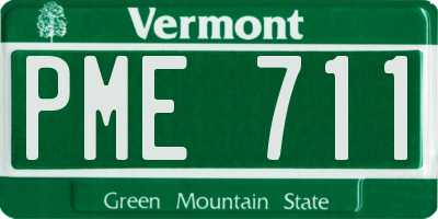 VT license plate PME711