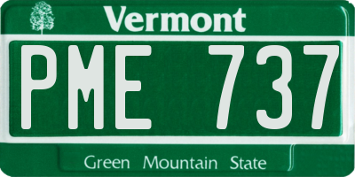 VT license plate PME737