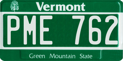VT license plate PME762
