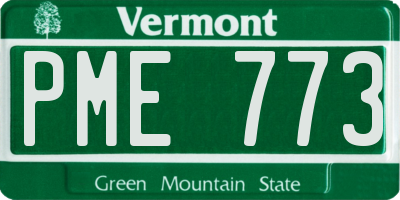 VT license plate PME773