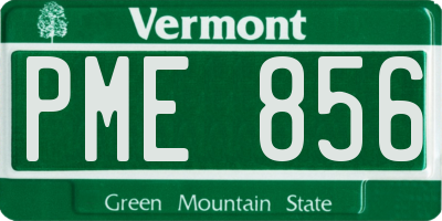 VT license plate PME856