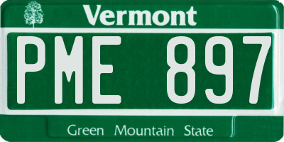 VT license plate PME897