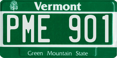 VT license plate PME901