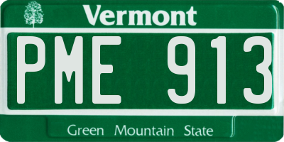 VT license plate PME913
