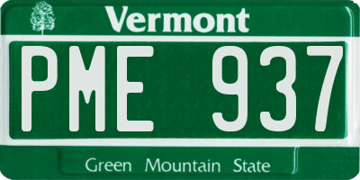 VT license plate PME937