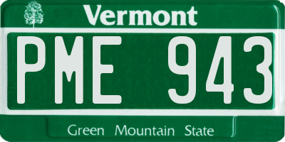 VT license plate PME943