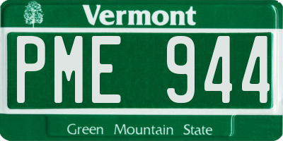 VT license plate PME944