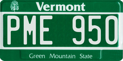 VT license plate PME950