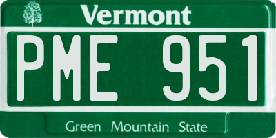 VT license plate PME951