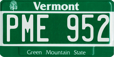 VT license plate PME952