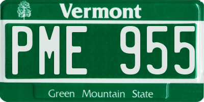 VT license plate PME955