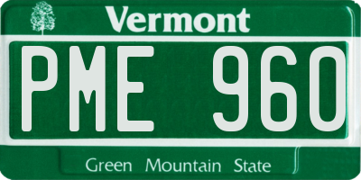 VT license plate PME960