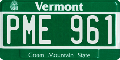 VT license plate PME961