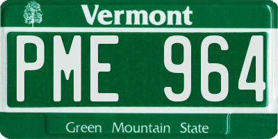 VT license plate PME964