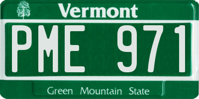 VT license plate PME971