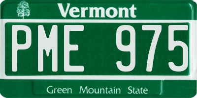 VT license plate PME975