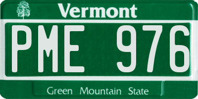 VT license plate PME976
