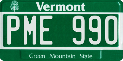 VT license plate PME990